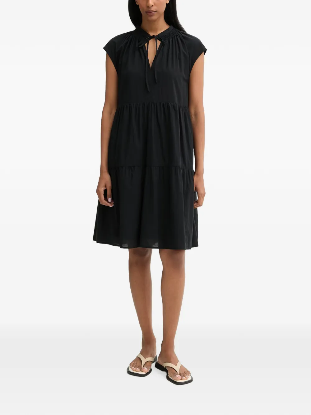 Marc O'Polo tiered short-sleeved mini dress