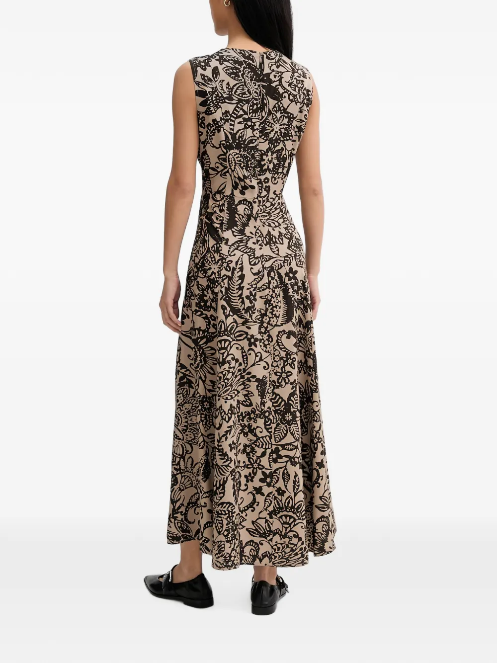 Marc O'Polo floral-print sleeveless maxi dress Beige