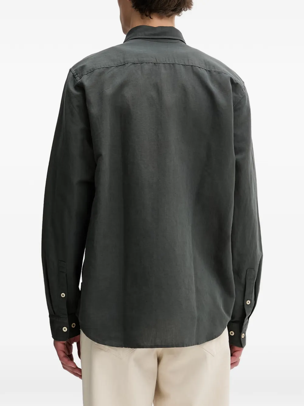 Marc O'Polo Button-down overhemd met zak Groen