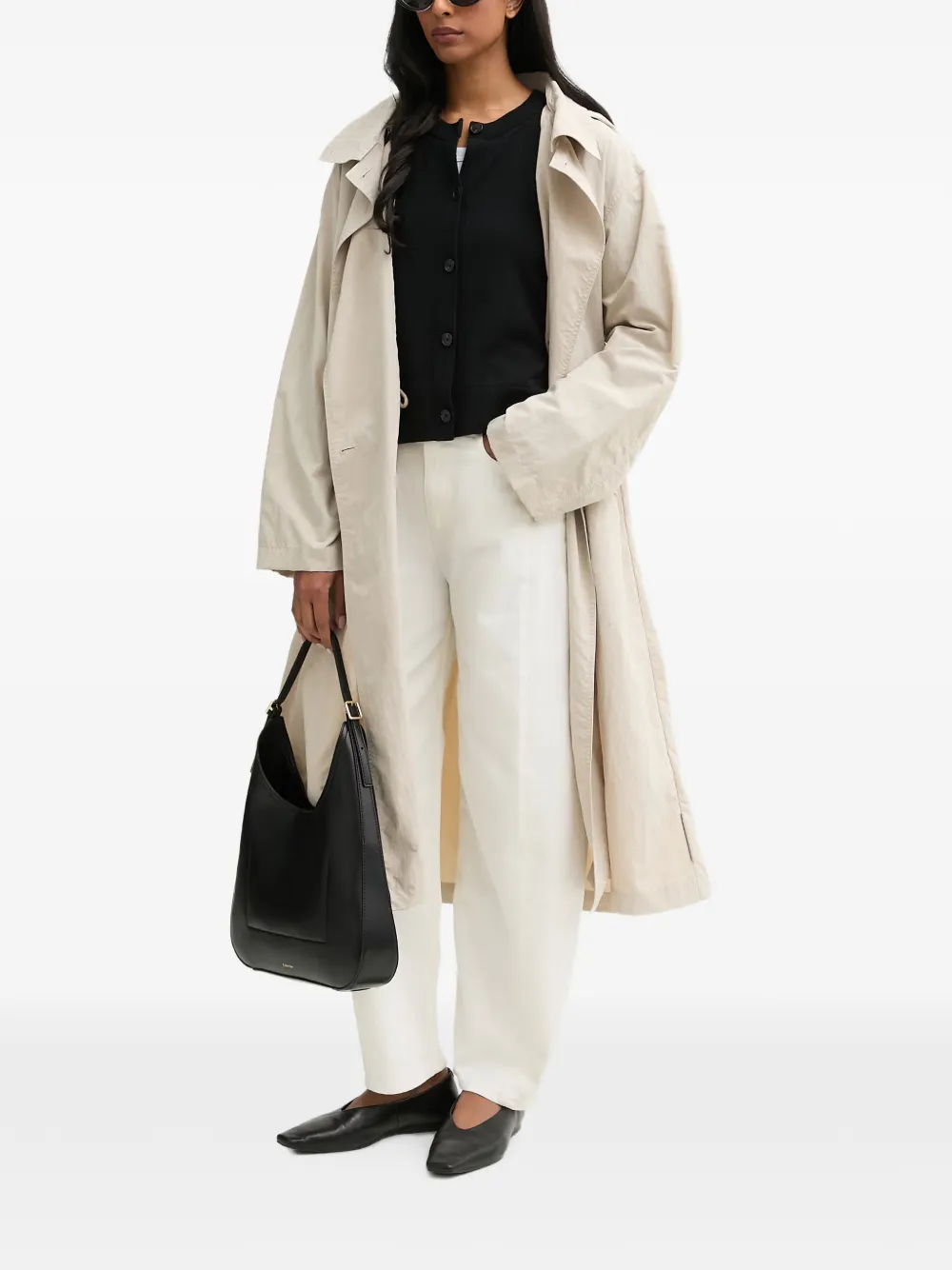 Marc O'Polo double-breasted hooded coat - Nude