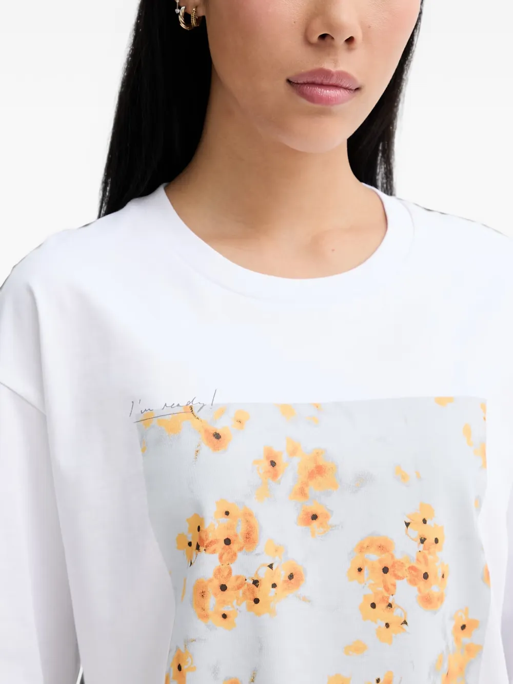 Marc O'Polo floral-print short-sleeve T-shirt Wit