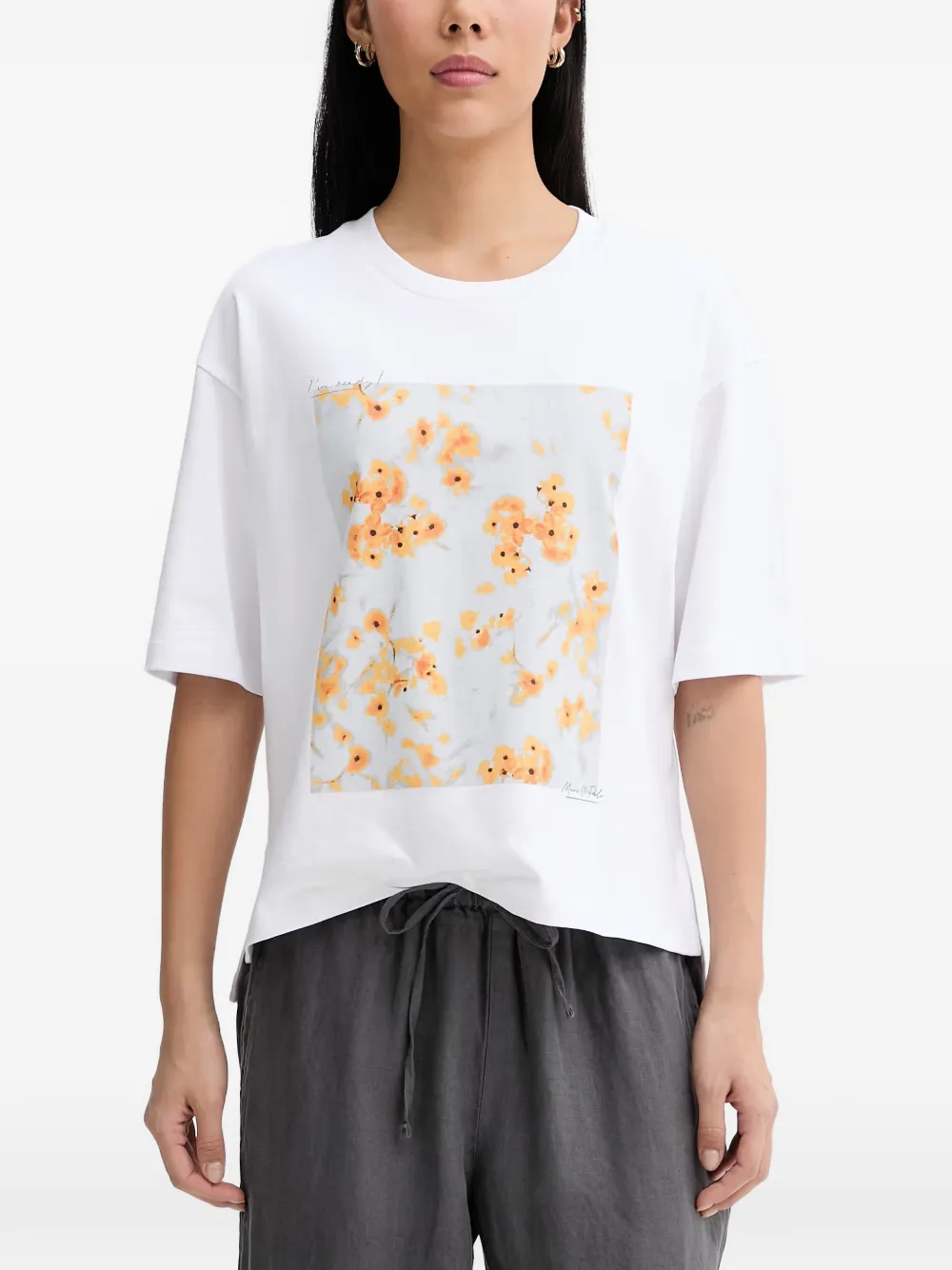 Marc O'Polo floral-print short-sleeve T-shirt - Bianco