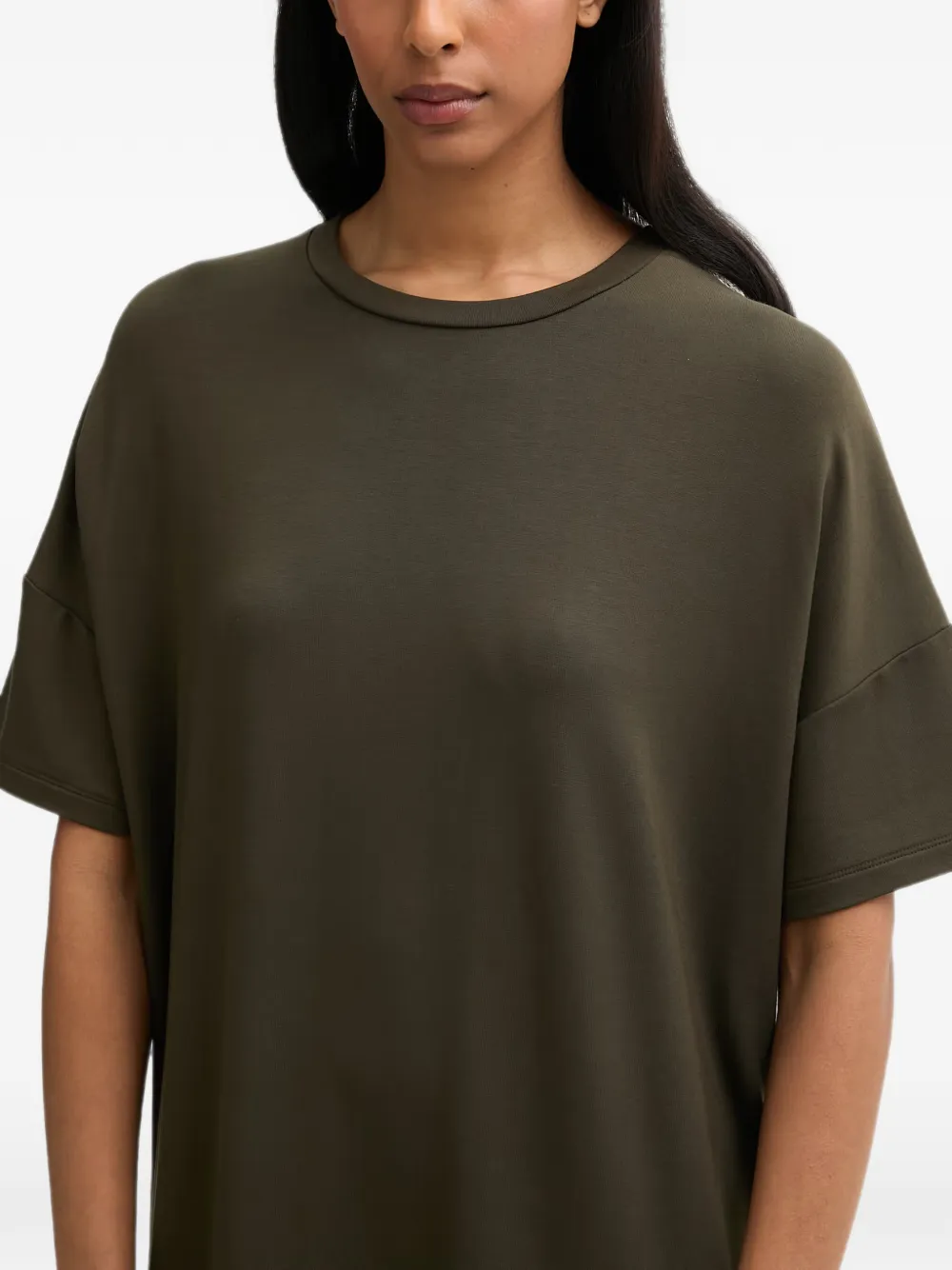 Marc O'Polo Mini-jurk met ronde hals en korte mouwen Groen