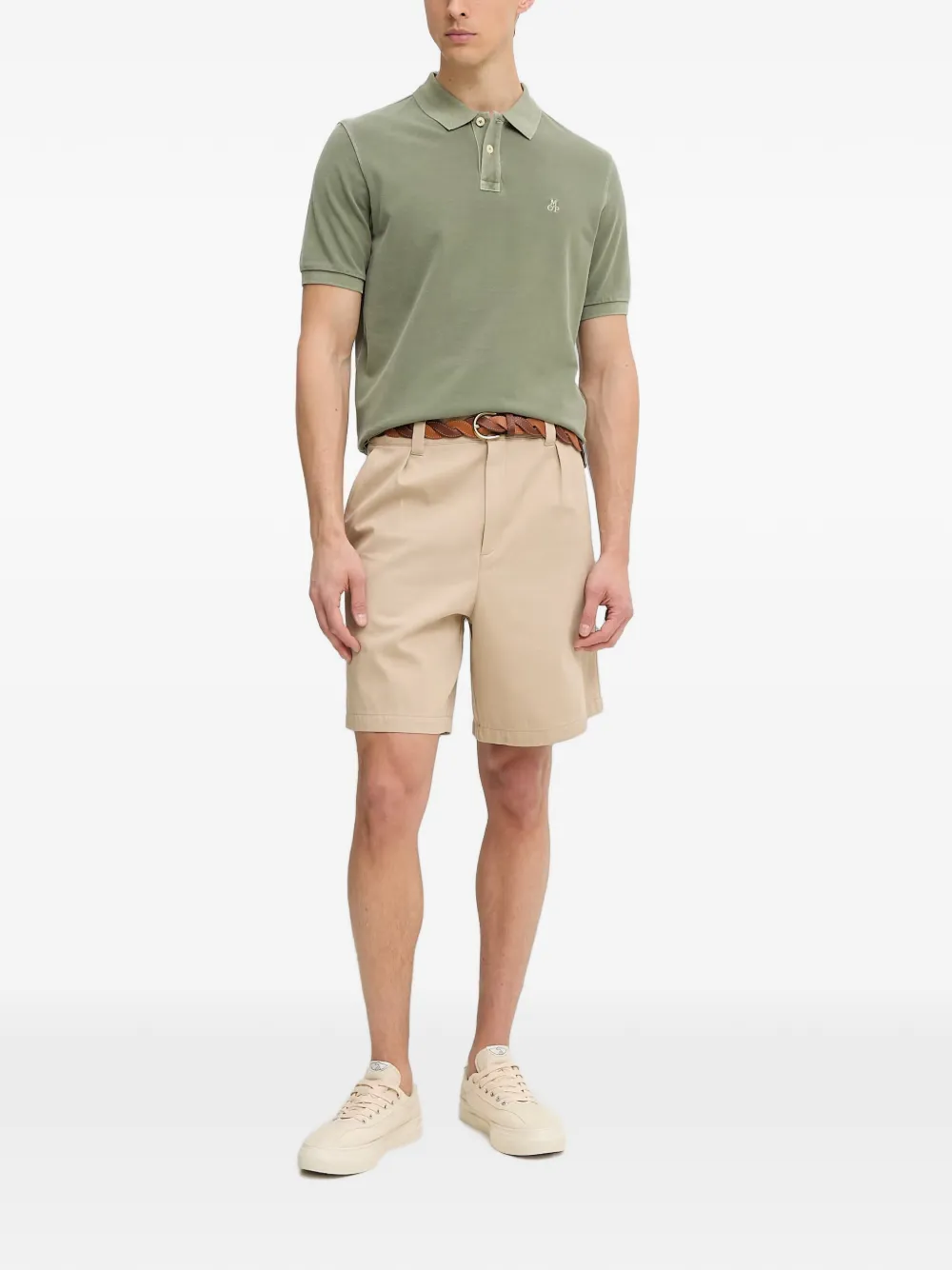 Marc O'Polo Poloshirt met geborduurd logo Groen