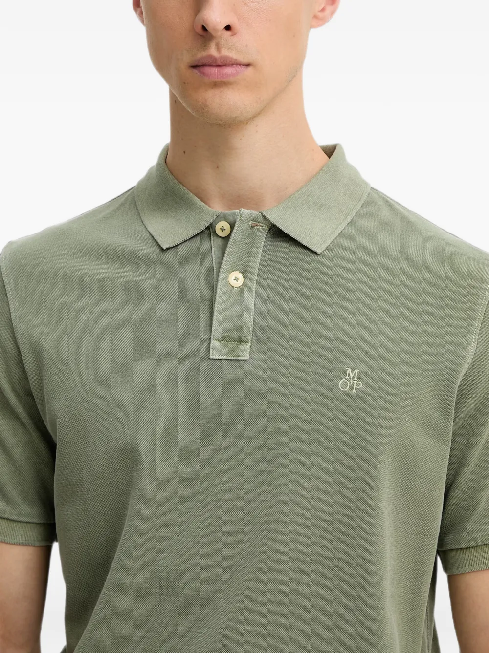 Marc O'Polo Poloshirt met geborduurd logo Groen