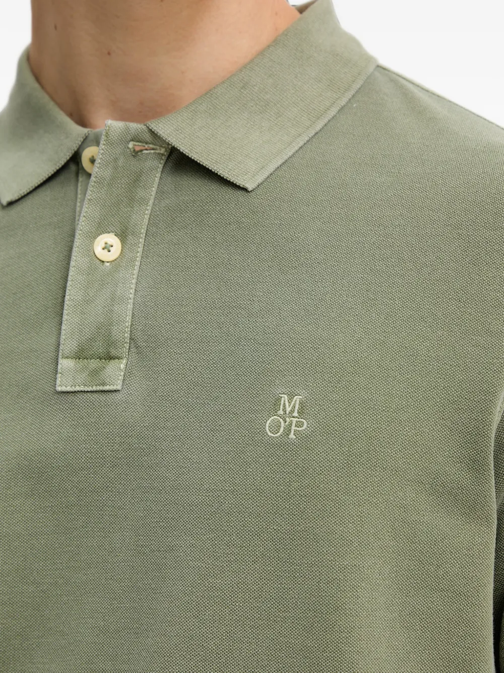 Marc O'Polo Poloshirt met geborduurd logo Groen