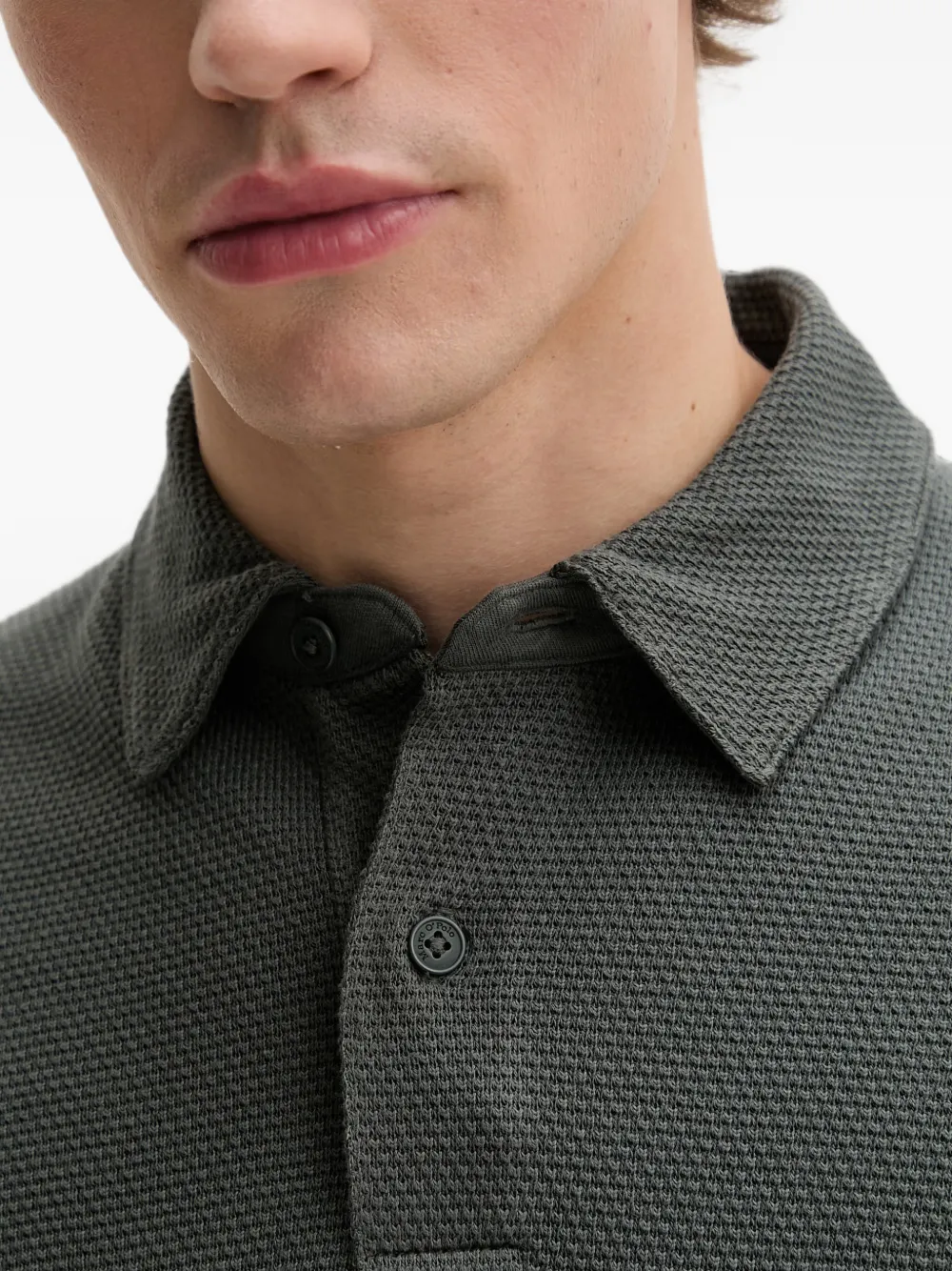 Marc O'Polo Poloshirt met textuur Groen