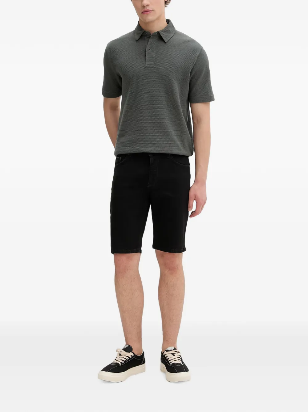 Marc O'Polo Poloshirt met textuur Groen