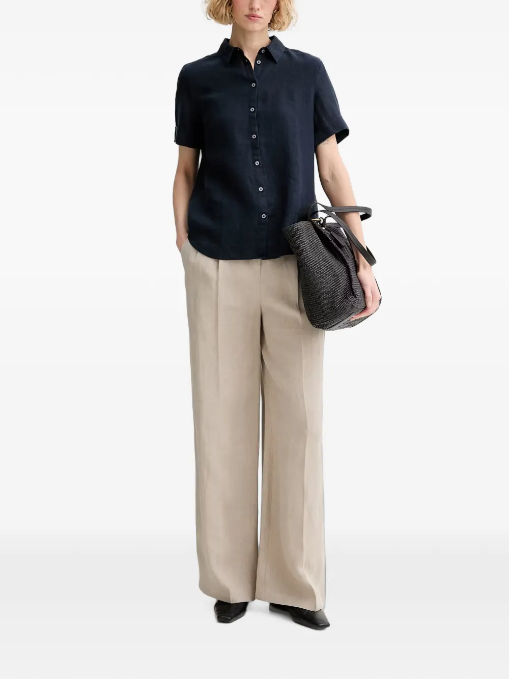 Marc O'Polo Linnen blouse Blauw