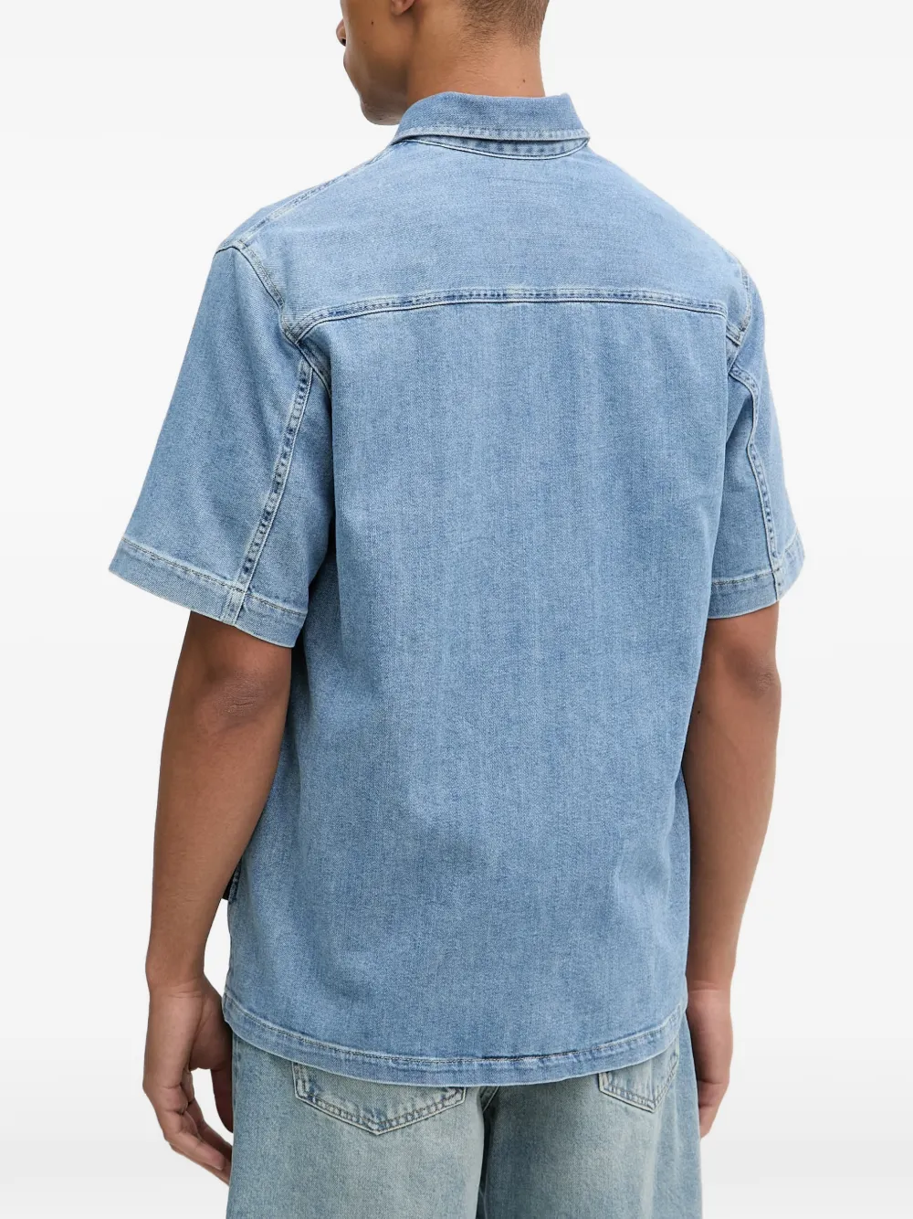 Marc O'Polo overhemd met korte mouwen Blauw