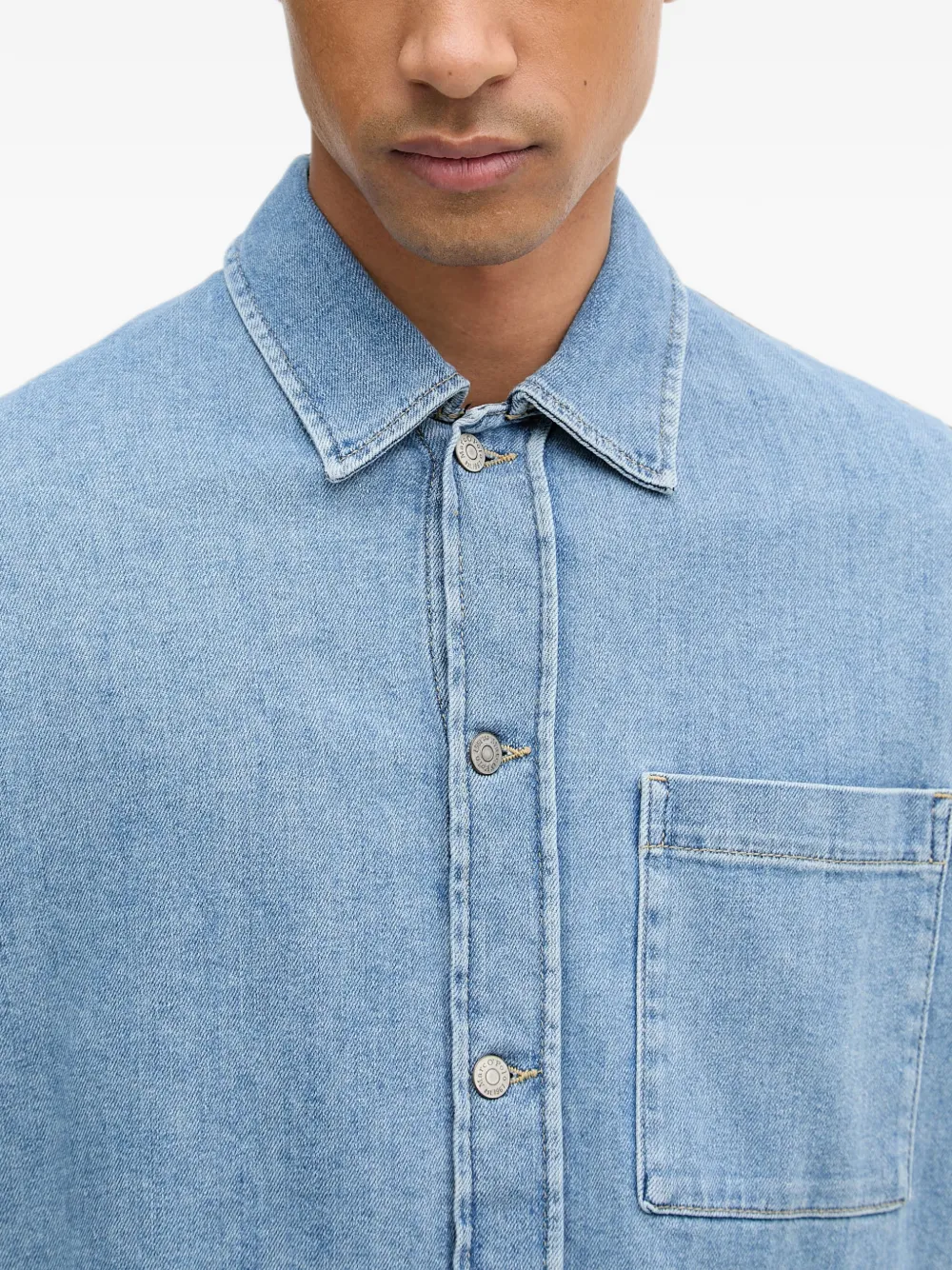 Marc O'Polo overhemd met korte mouwen Blauw