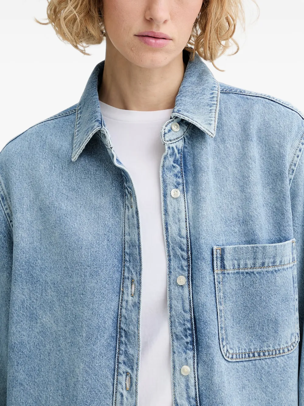 Marc O'Polo Shirt met opgestikte zak Blauw