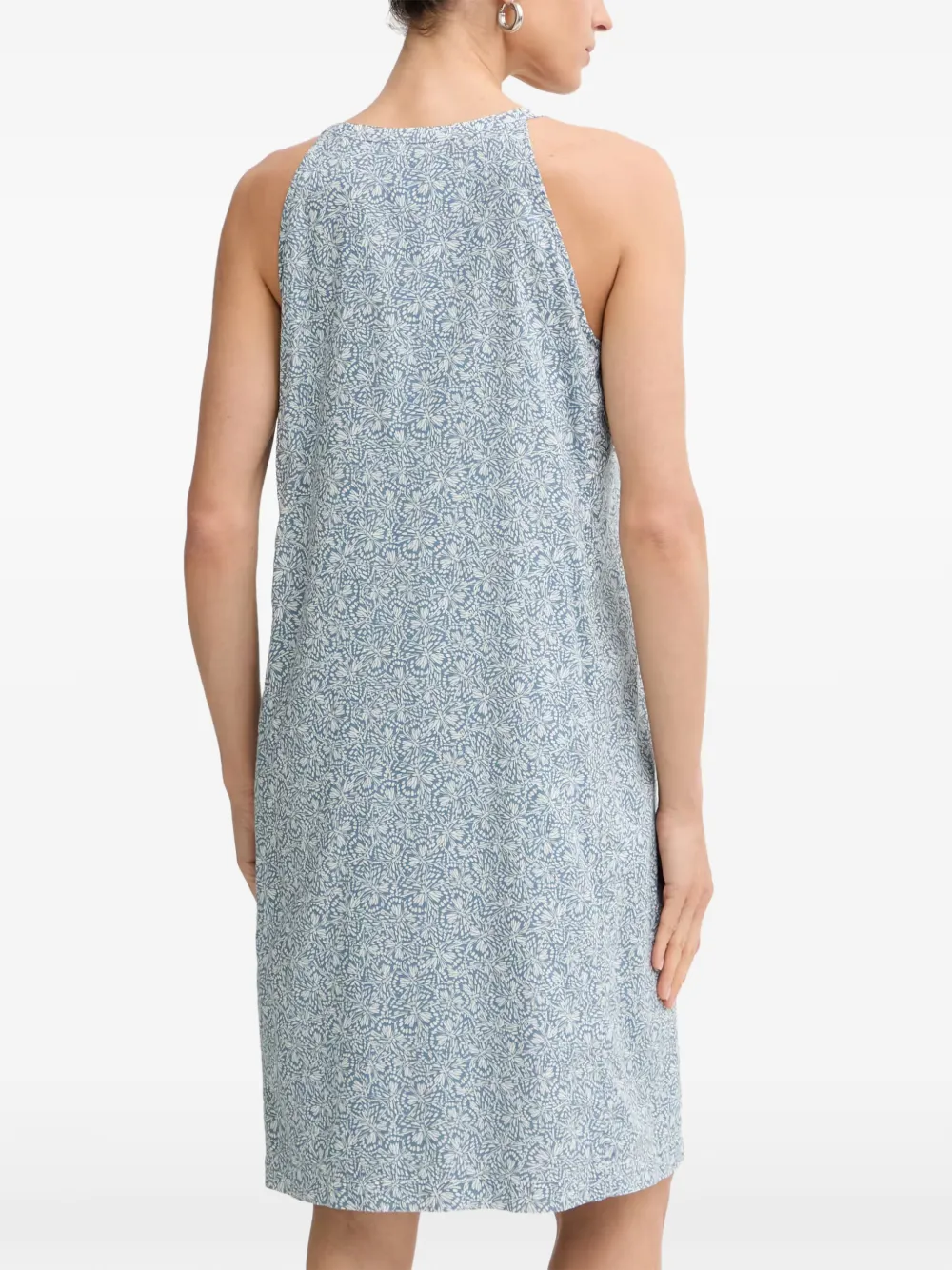Marc O'Polo butterfly-print sleeveless mini dress Blauw