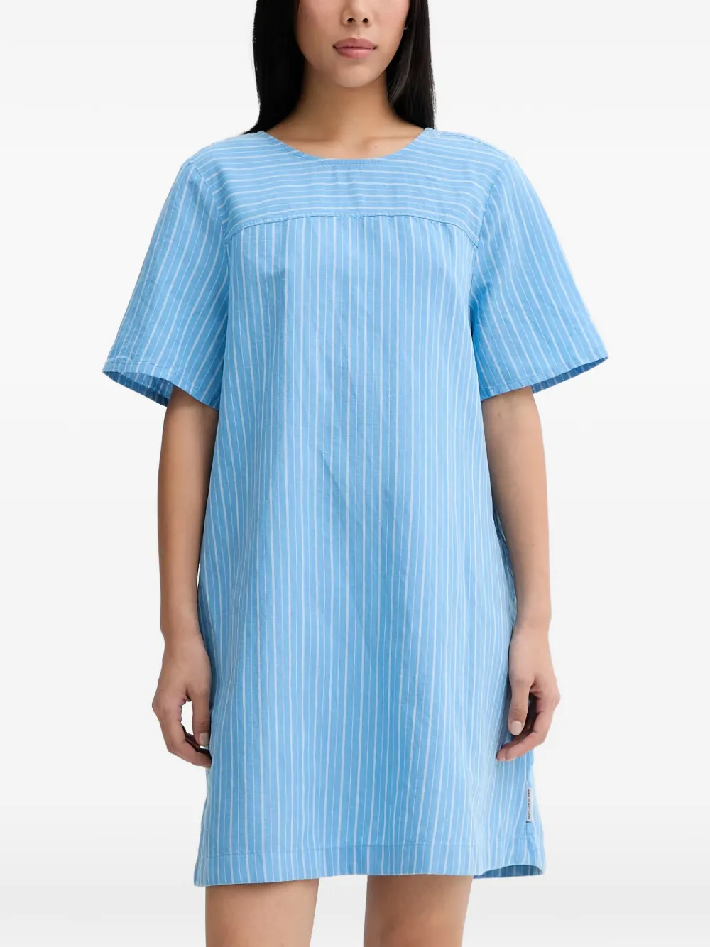 Marc O'Polo vertical-stripe tie-back dress - Blu
