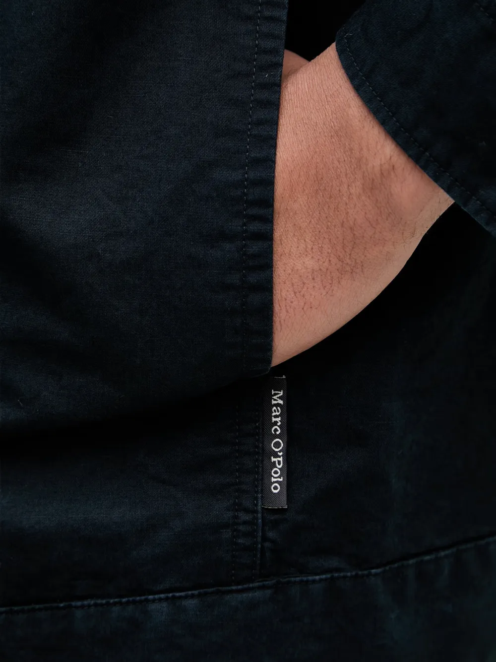 Marc O'Polo Shirtjack met opgestikte zak en rits Blauw