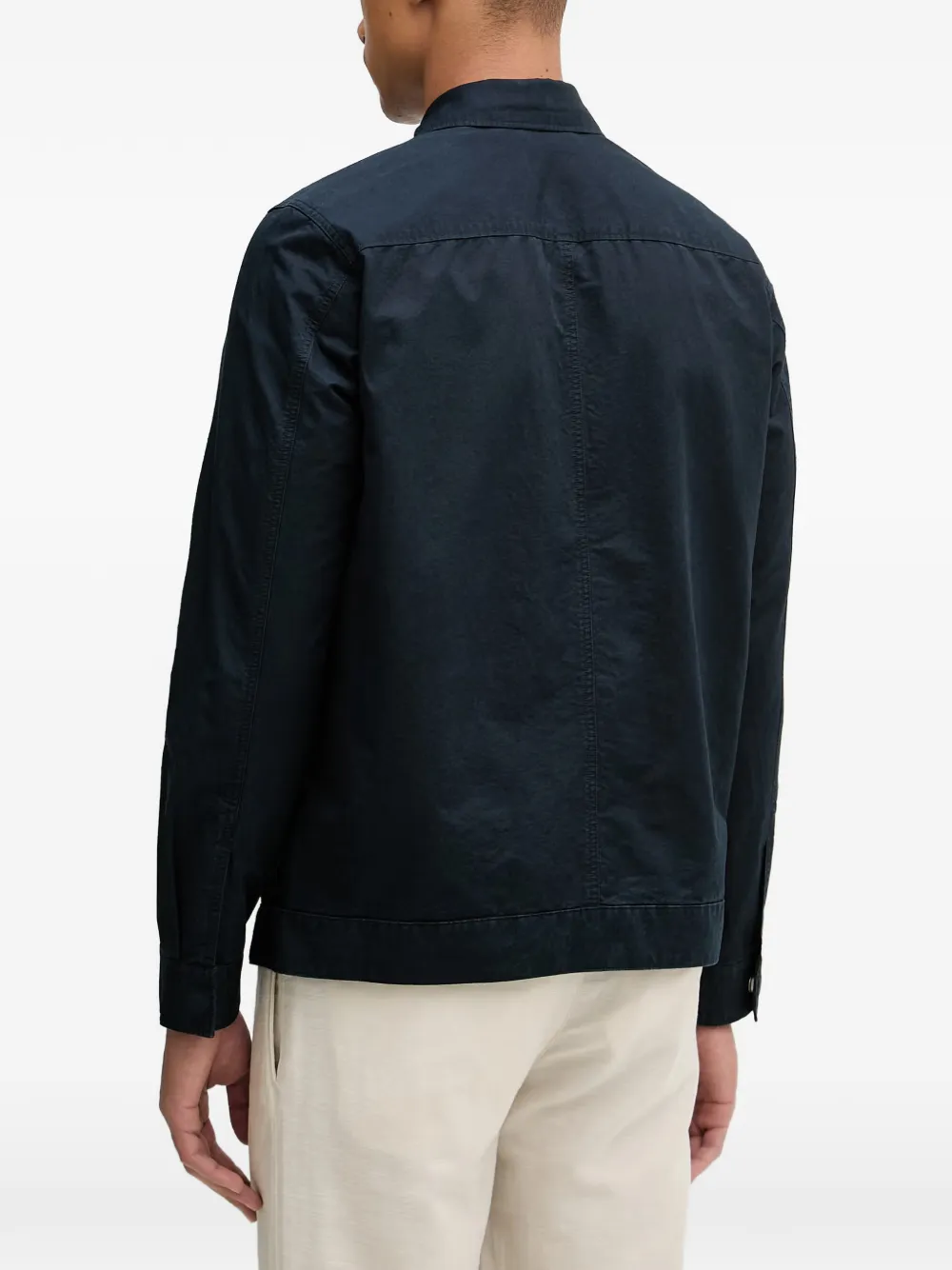Marc O'Polo Shirtjack met opgestikte zak en rits Blauw