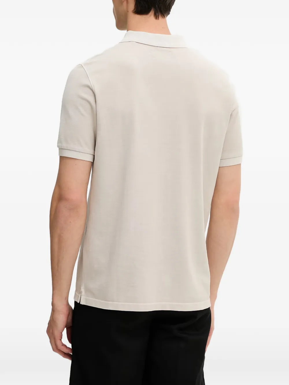 Marc O'Polo Piqué poloshirt met geborduurd logo Beige