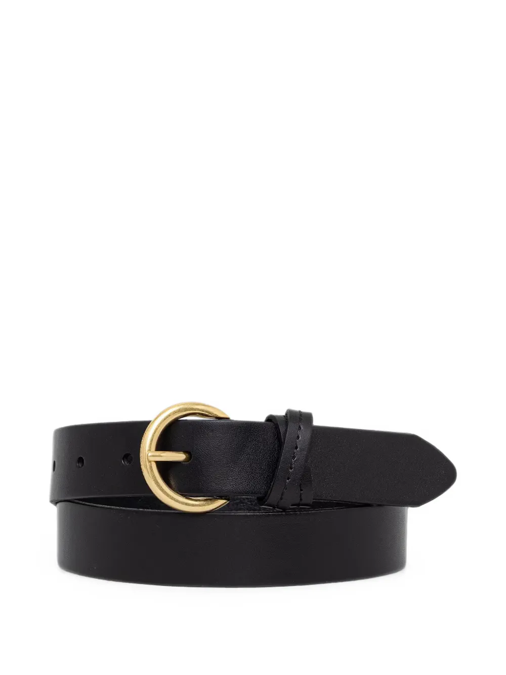 Marc O'Polo round-buckle leather belt - Nero