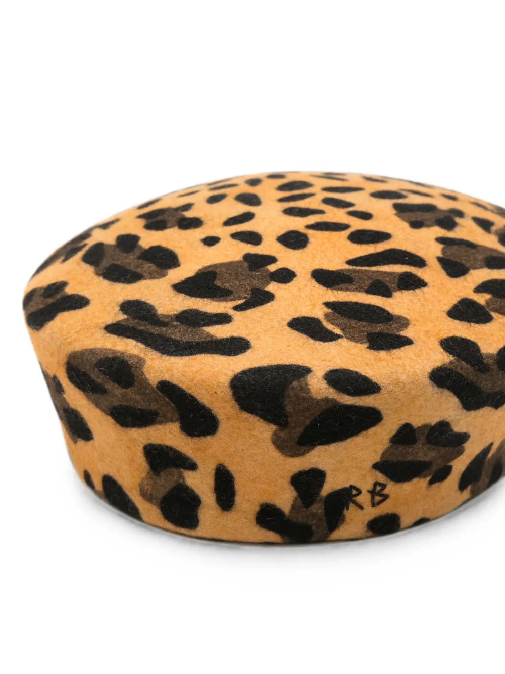 Ruslan Baginskiy Wollen baret met luipaard-print Beige