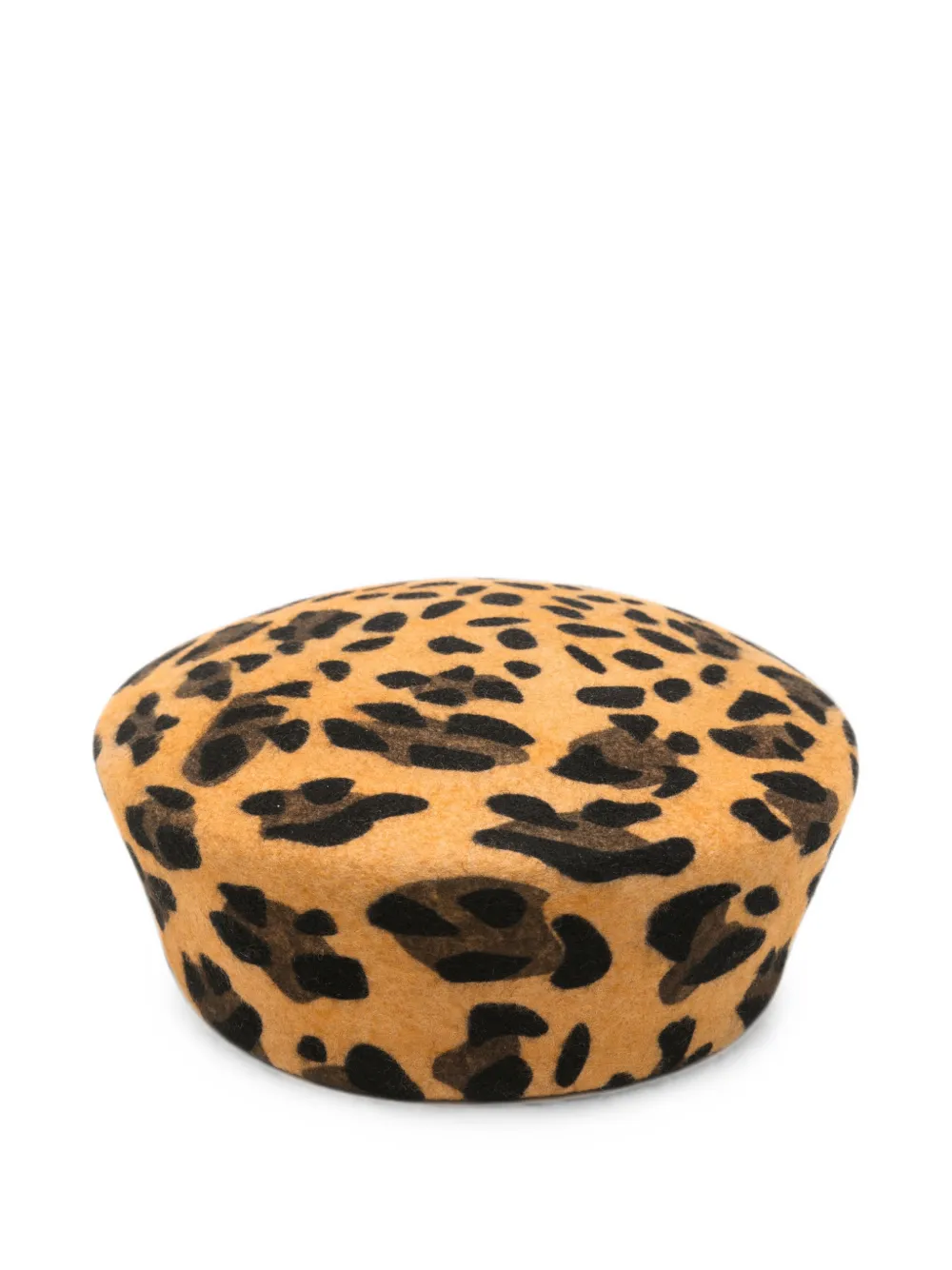 Ruslan Baginskiy Wollen baret met luipaard-print Beige