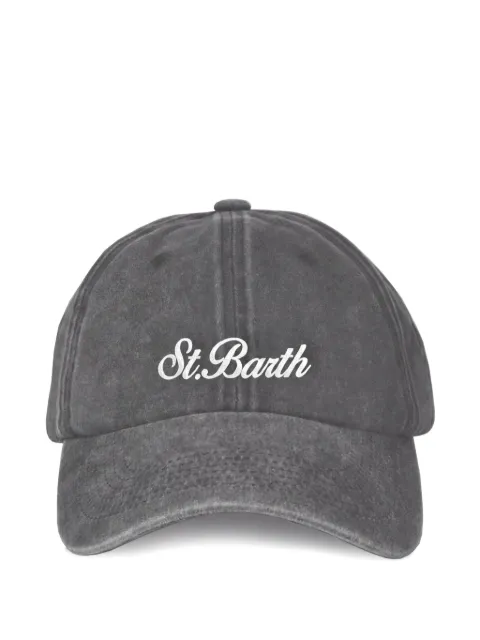 MC2 Saint Barth Davis dark grey cotton baseball cap with embroidered logo