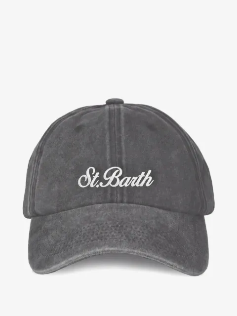 MC2 Saint Barth Davis dark grey cotton baseball cap with embroidered logo