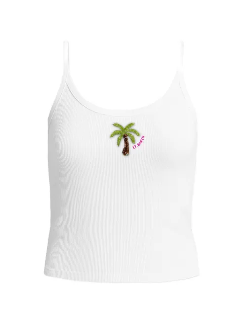 MC2 Saint Barth palm-tree-patch ribbed top