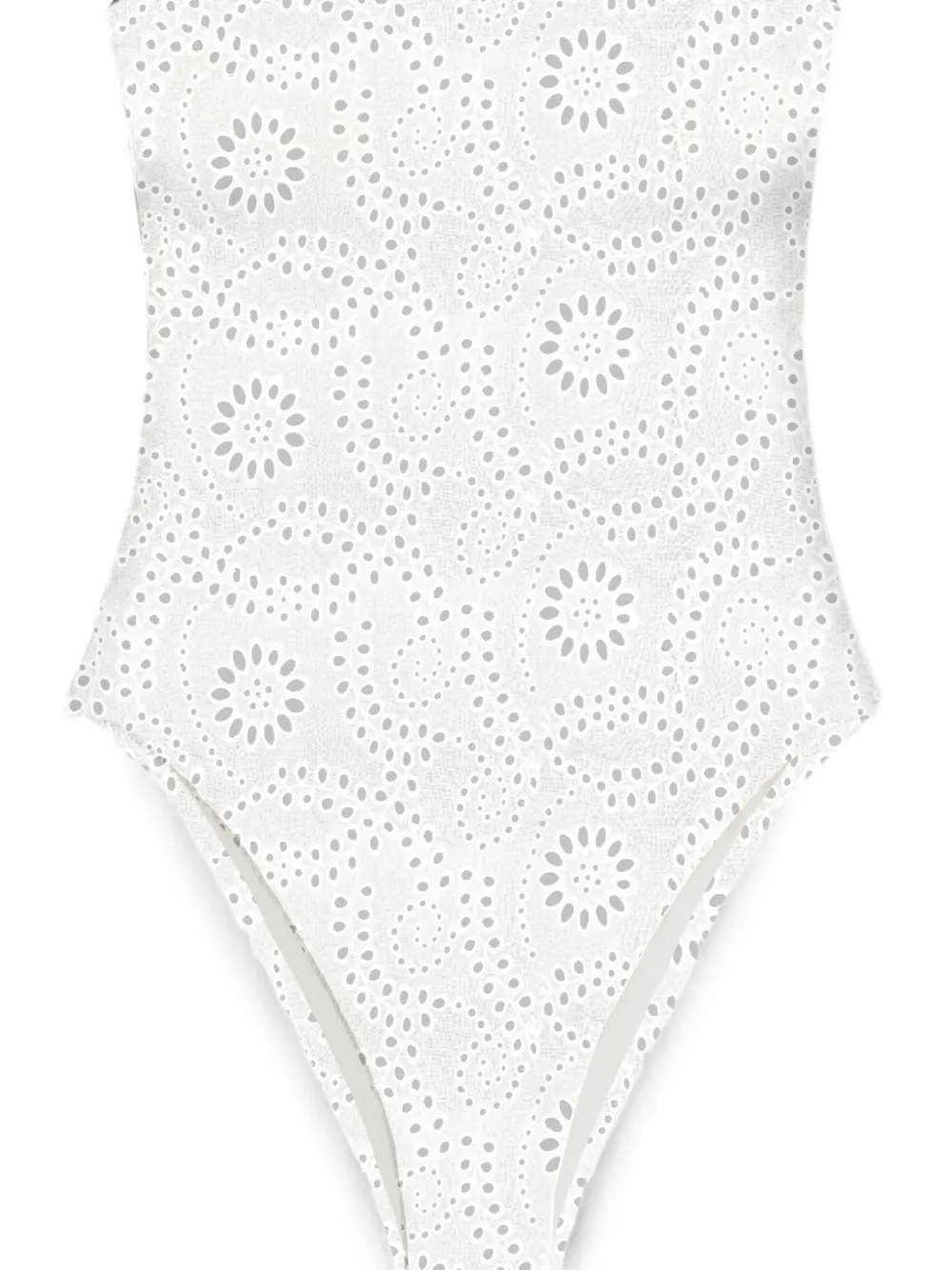 MC2 Saint Barth Bandeau badpak met broderie anglaise Wit
