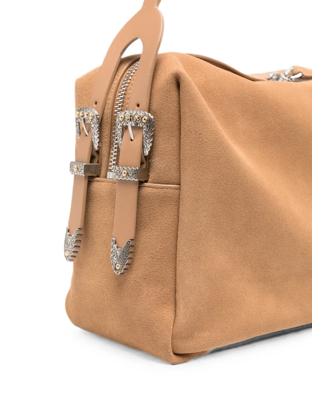 PINKO Grote Keeper suède tas Beige