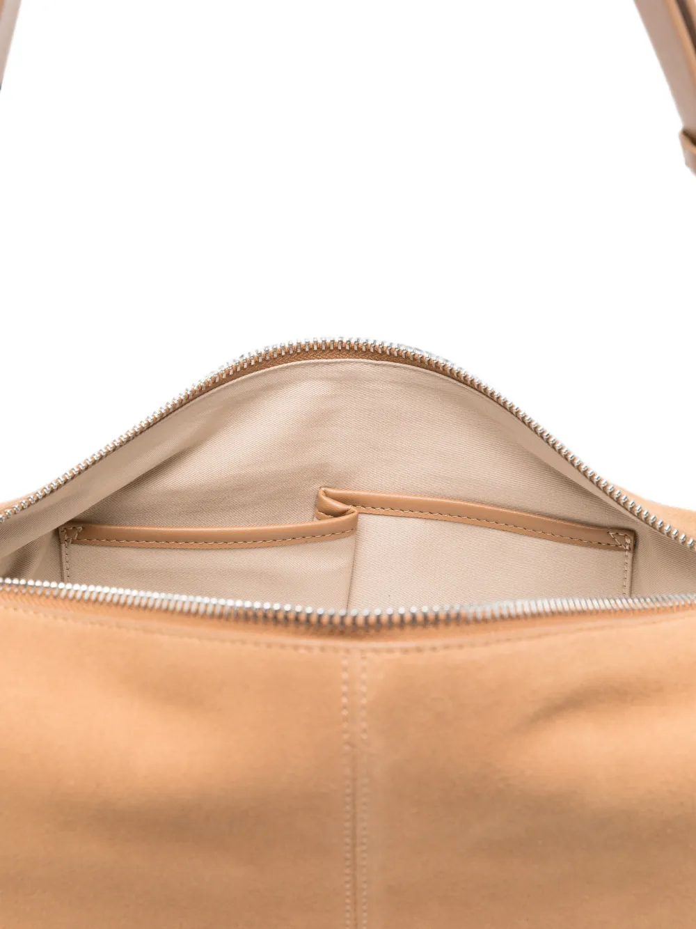 PINKO Grote Keeper suède tas Beige