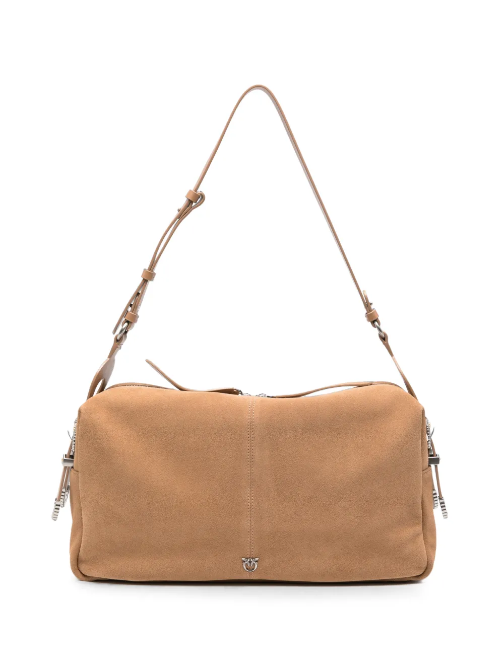 PINKO large Keeper suede bag - Toni neutri