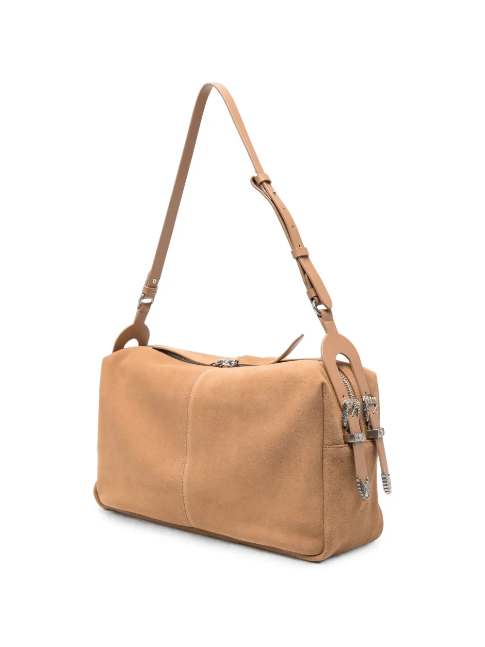 PINKO Grote Keeper suède tas Beige