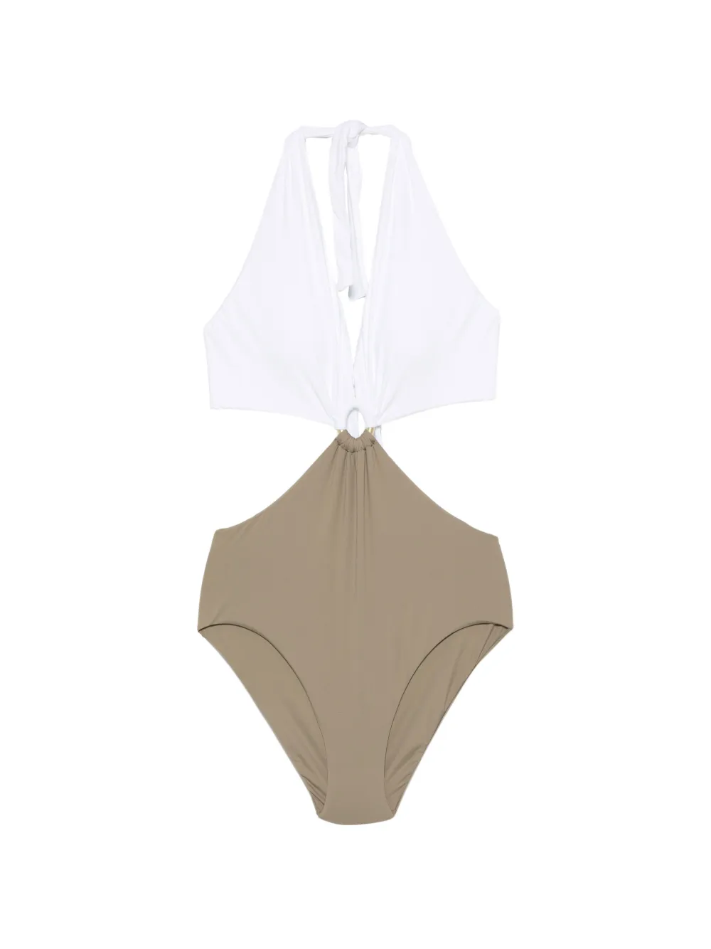Fisico cut-out ring-detail swimsuit - Weiß