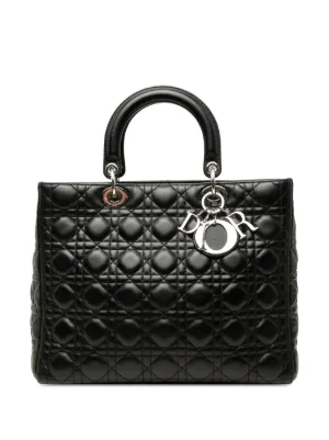 Christian Dior レディディオール カナージュ 黒 Christian Dior Pre-Owned 2015 カナージュ レディ ディオール 2way
