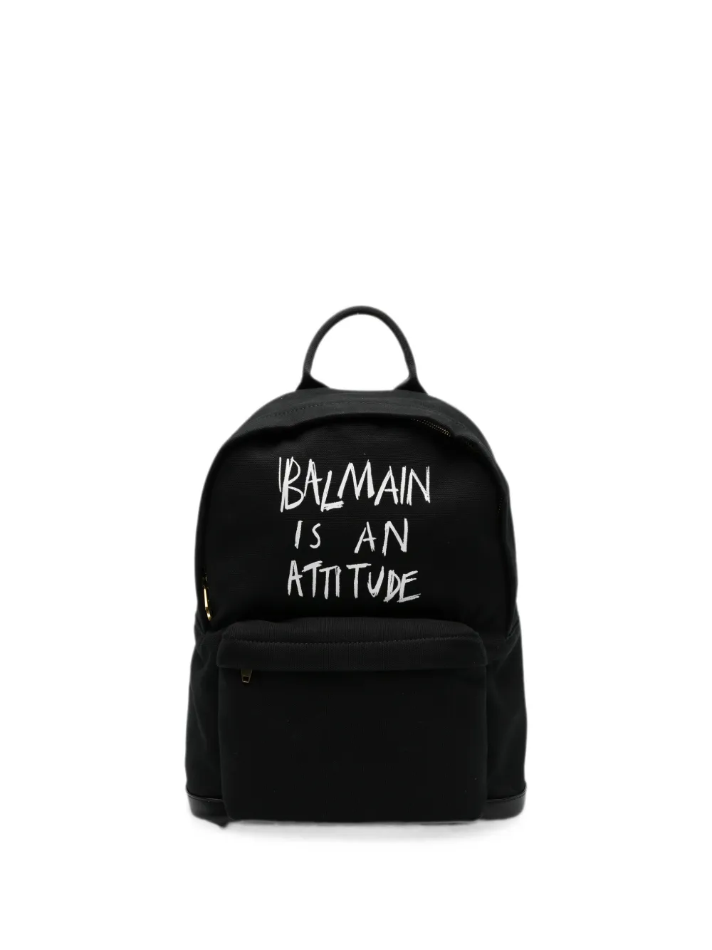Balmain Kids slogan-print backpack - Schwarz