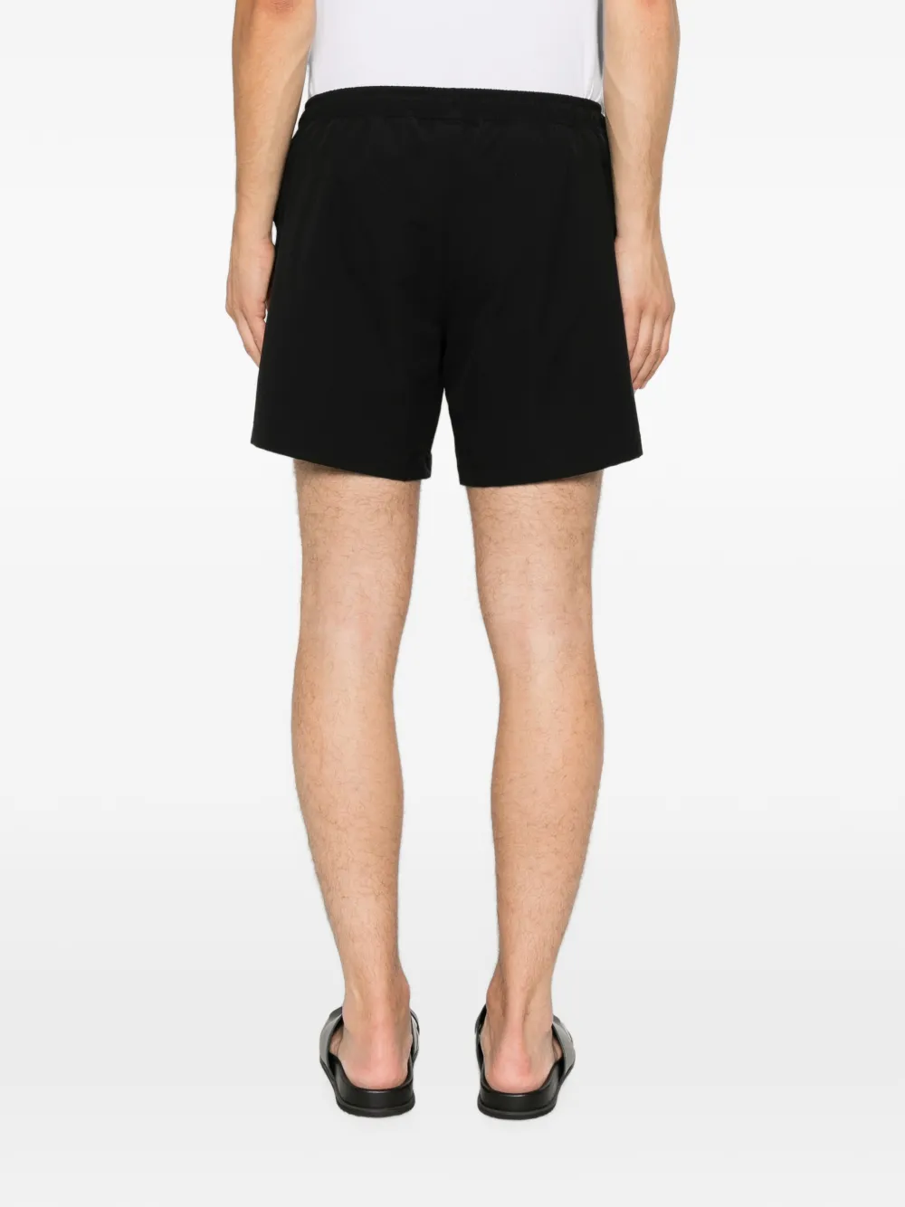 Marc O'Polo Shorts met trekkoordtaille en logoprint Zwart