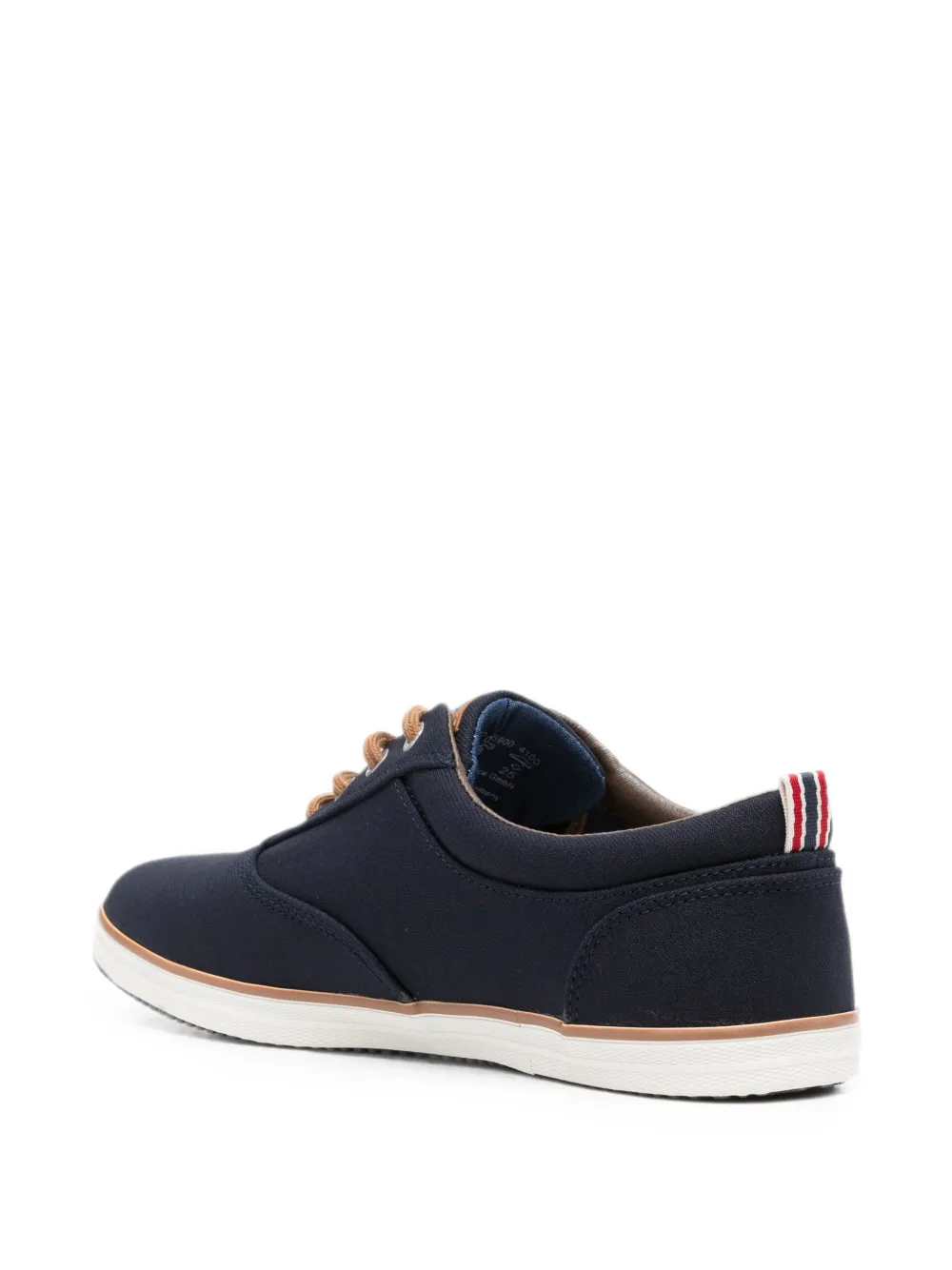 Bugatti logo-plaque lace-up sneakers Blauw