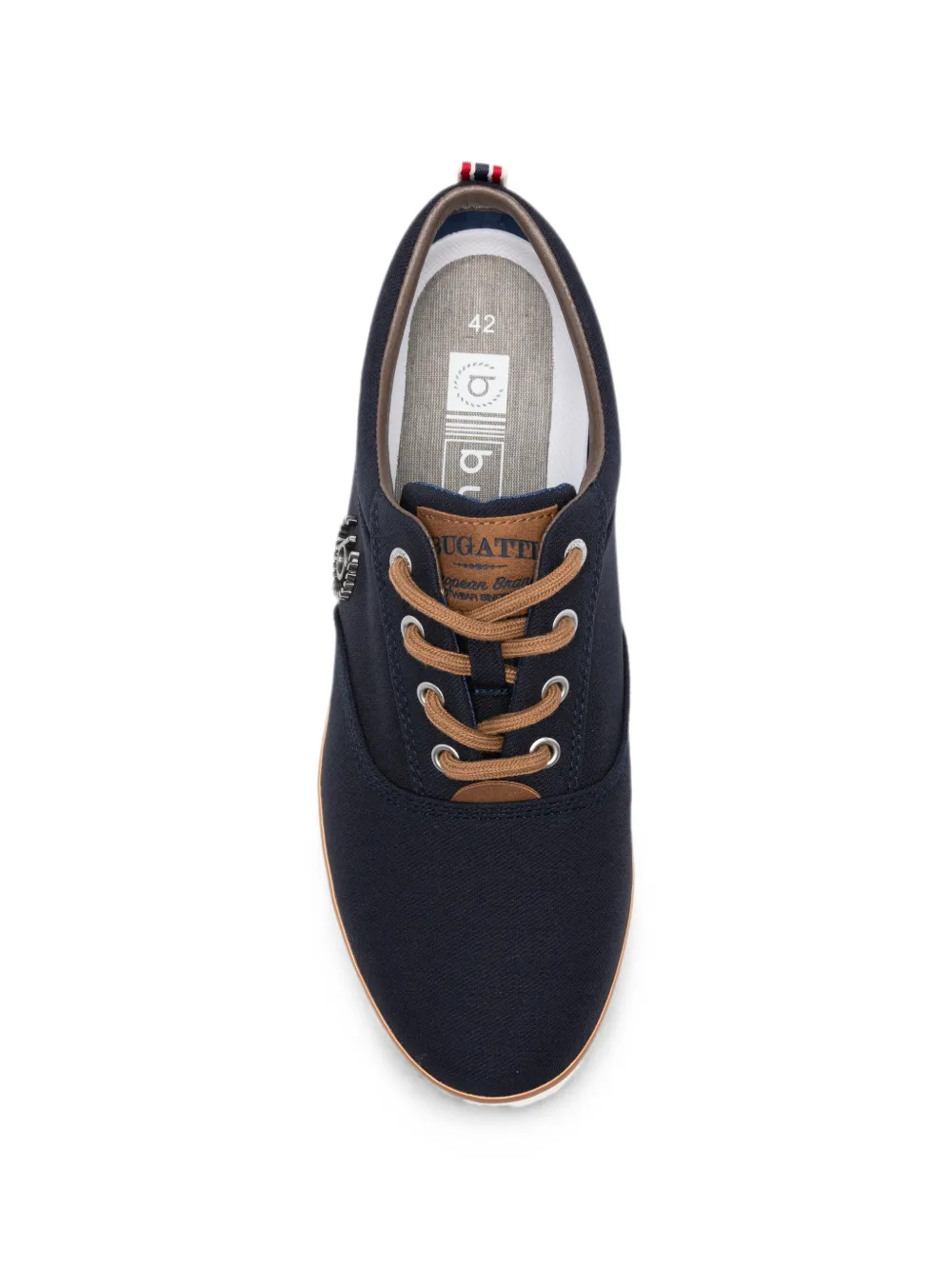 Bugatti logo-plaque lace-up sneakers Blauw