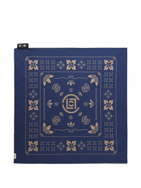 adidas x CLOT geometrical logo-print metal-ring scarf