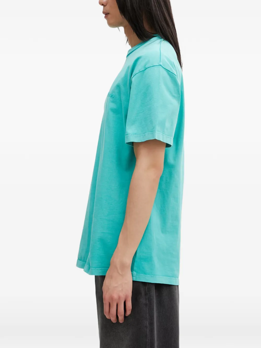 NO PROBLEMO Straight T-shirt met geborduurd logo Blauw