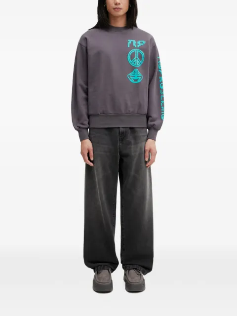 NO PROBLEMO graphic-print oversized sweater