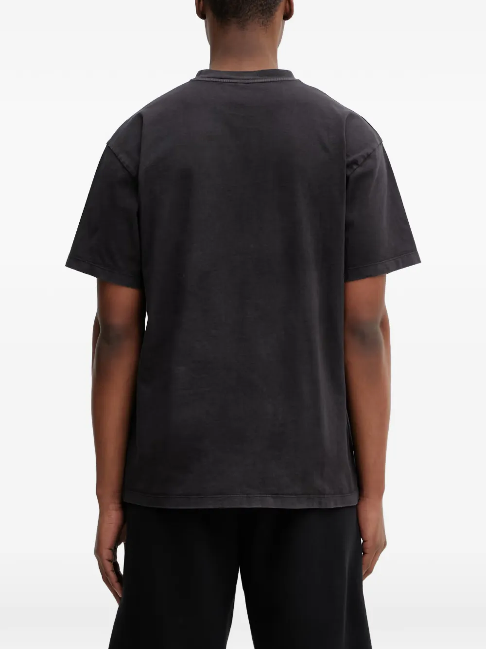 NO PROBLEMO Straight T-shirt met geborduurd logo Grijs