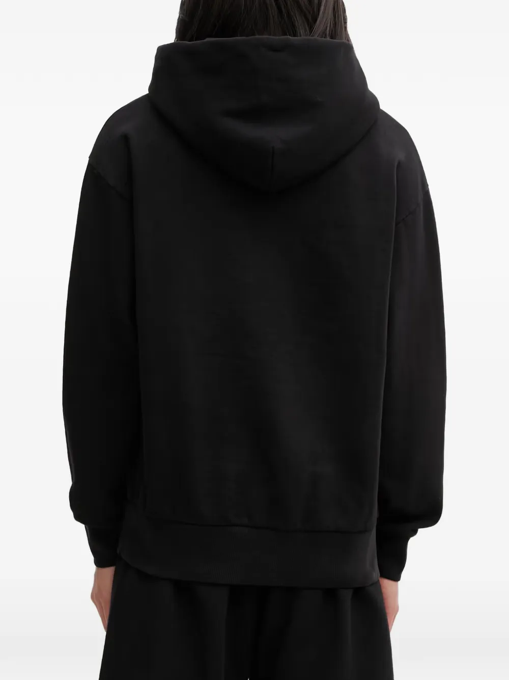 NO PROBLEMO Oversized hoodie met vredesteken en logo-print Zwart
