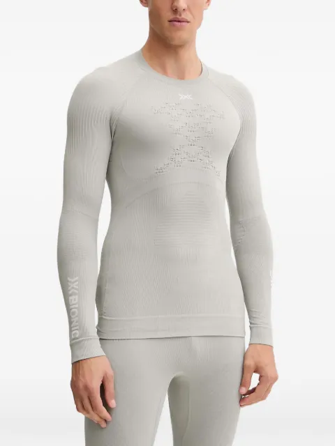X BIONIC ribbed-knit perforated long-sleeve top