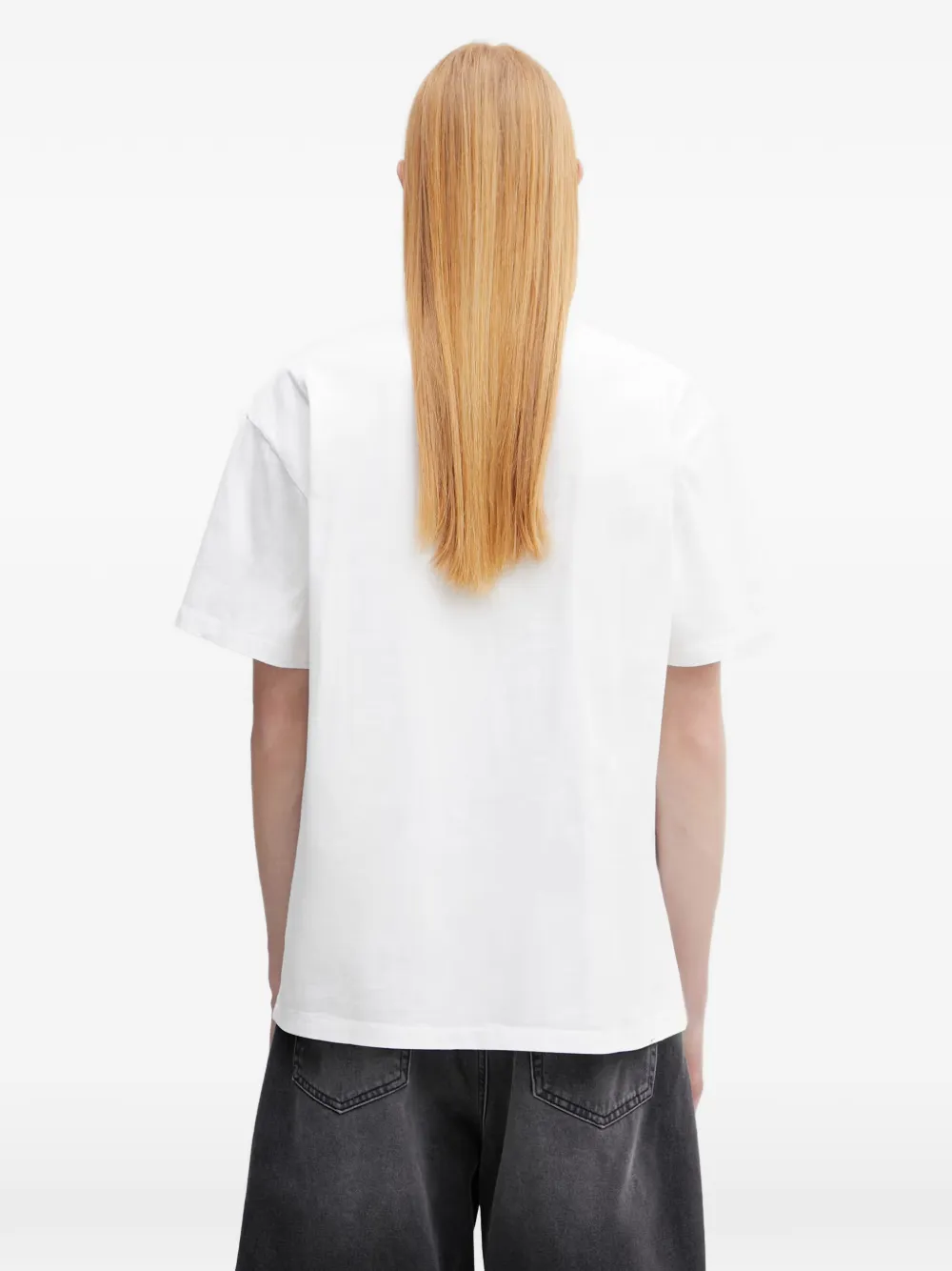 NO PROBLEMO oversized T-shirt met logoprint Wit