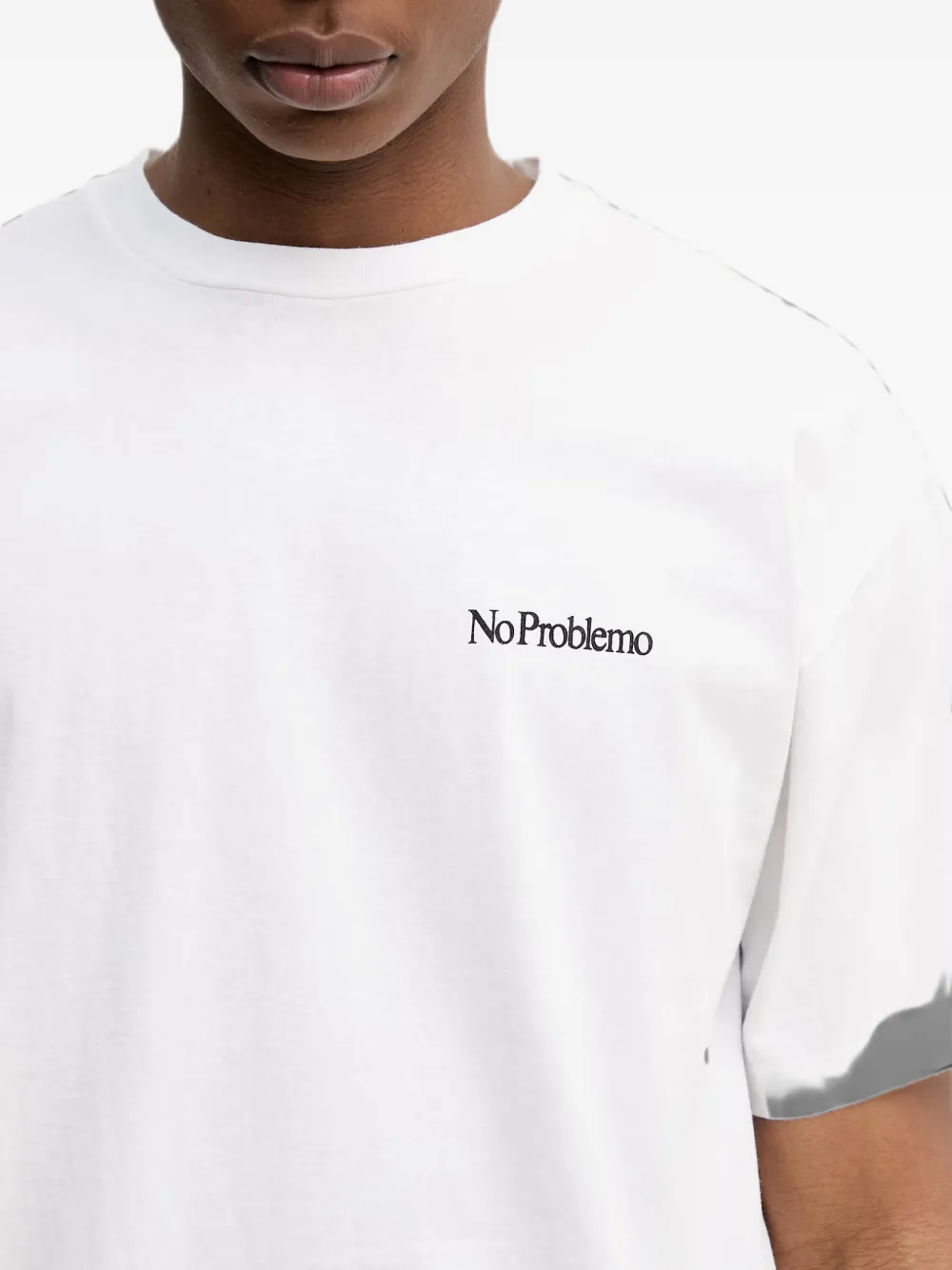 NO PROBLEMO T-shirt met grafische print Wit