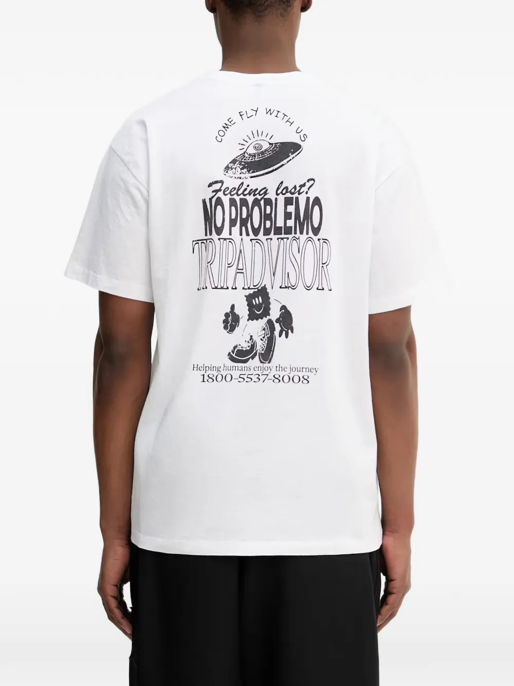 NO PROBLEMO T-shirt met grafische print Wit
