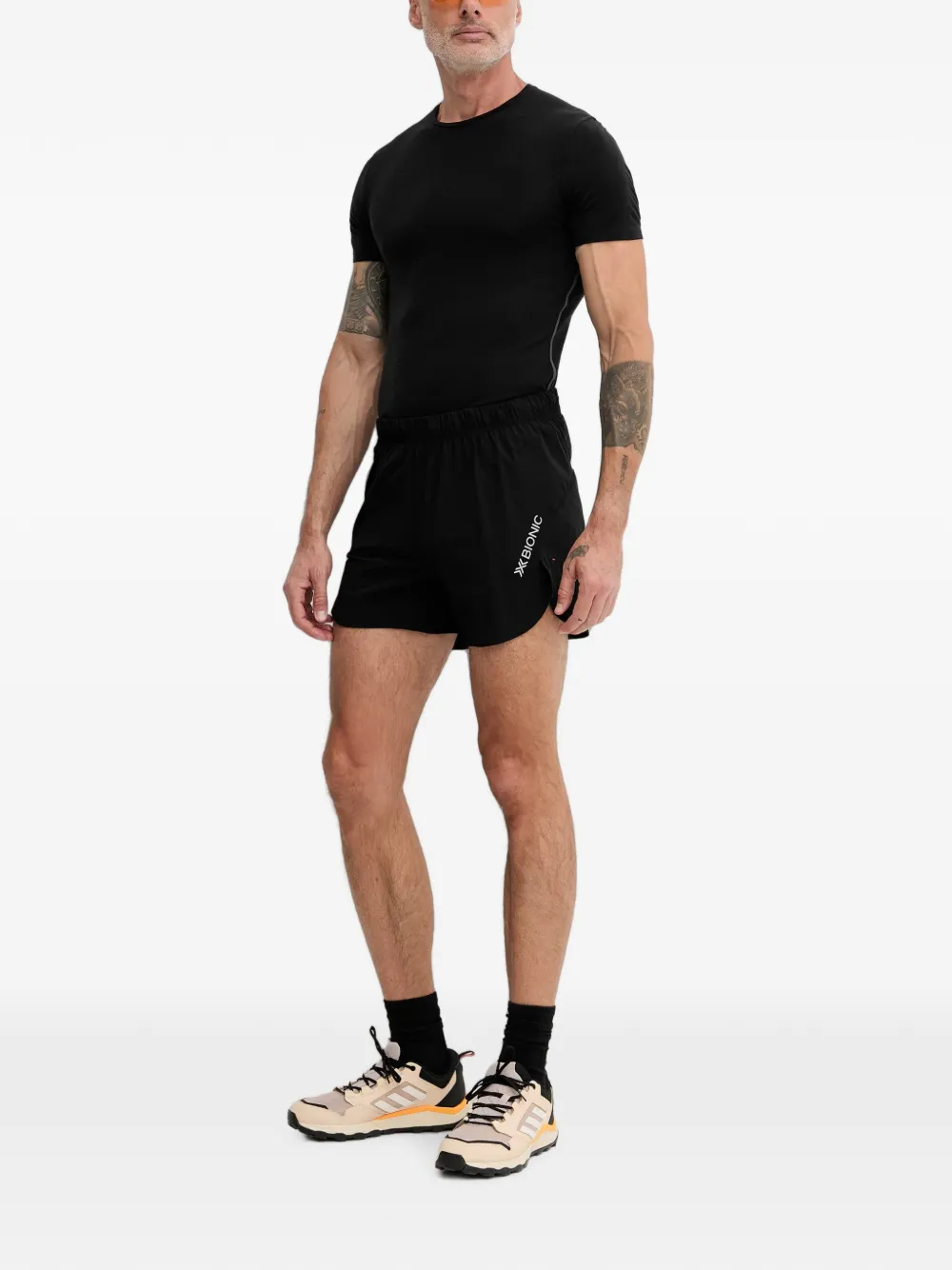 X-bionic Logo-print Elasticated-waist Shorts In Black
