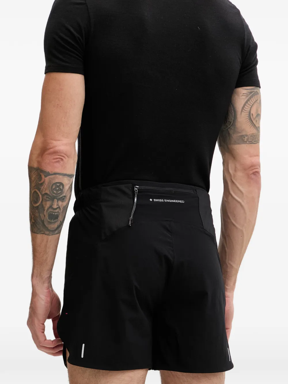 X-bionic Logo-print Elasticated-waist Shorts In Black