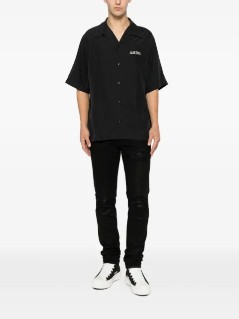 AMIRI logo-embroidered short-sleeve shirt
